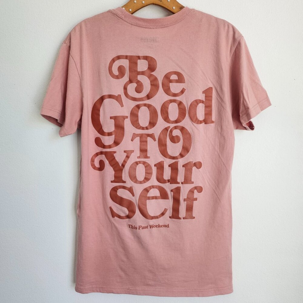 Theo Von Smiley Face Graphic Tee Men's S Dusty Pink Cotton Streetwear - Picture 3 of 8